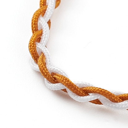 Регулируемые двухцветные плетеные браслеты из нейлонового шнура
