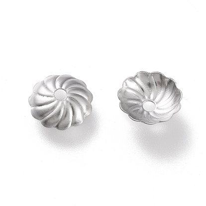 304 Stainless Steel Bead Caps, Apetalous, Flower