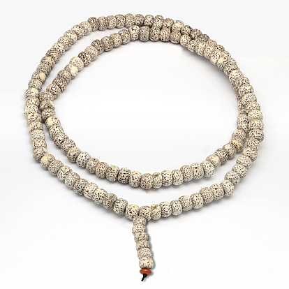 Undyed & Natural Moon and Star Xingyue Bodhi Bead Strands, Buddhism Mala Beads Jewelry Findings