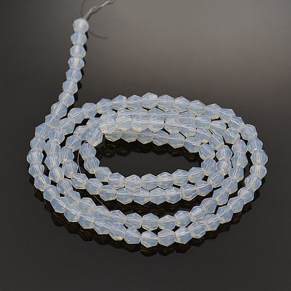Faceted Bicone Opalite Beads Strands