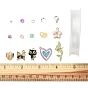 DIY Bracelet Necklace Making Kit, Including Imitation Pearl & Luminous & Letter Acrylic & Glass Seed& Polymer Clay Disc Beads, Heart & Mermaid & Butterfly & Flower Alloy Pendants