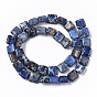 Natural Imperial Jasper Beads Strands, Dyed, Flat Slice Square Beads