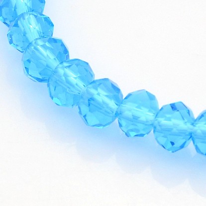 Bracelets de perles de verre rondelle stretch, 58mm