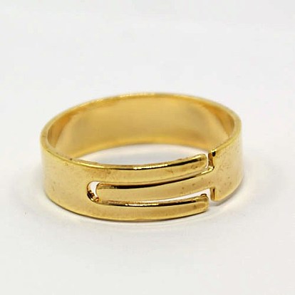 Выводы кольцо DIY ювелирных регулируемая палец кольца компоненты железа, 17 мм