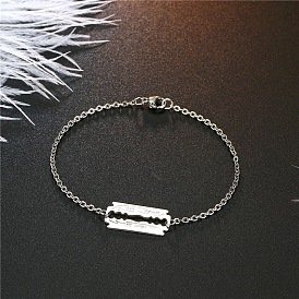Unique Stainless Steel Blade Bracelet - Creative and Personalized Men's Jewelry