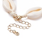 Bracelet tressé en perles de cauri naturel pour femme