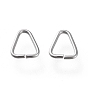 304 anillos triangulares de acero inoxidable, cierres de hebilla, apto para cuentas perforadas superiores, cincha, bolsas de flejes