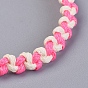 Waxed Polyester Cord Braided Bead Bracelets, with Non-Magnetic Synthetic Hematite Beads