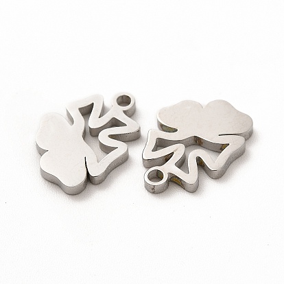 Ion Plating(IP) 304 Stainless Steel Charms, Flower