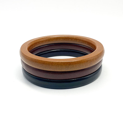 Asa de bolsa de madera, en forma de anillo, accesorios de reemplazo de bolsa