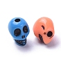 Antique Acrylic Beads, Skull, 13x10x11mm, Hole: 1.5mm, about 600pcs/500g