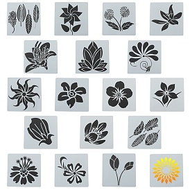 Gorgecraft Plastic Drawing Stencil, Drawing Scale Template, For DIY Scrapbooking, Flower and Leaf