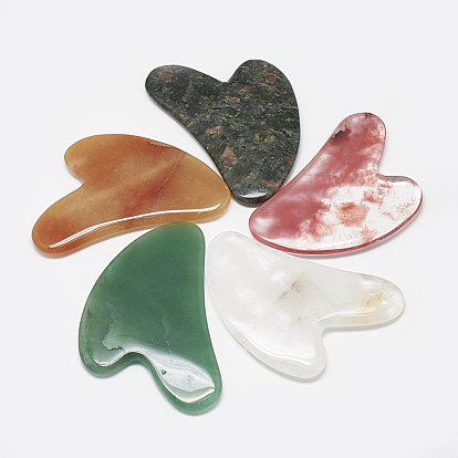 Natural Gemstone Gua Sha Boards, Scraping Massage Tools, Gua Sha Facial Tools, Heart