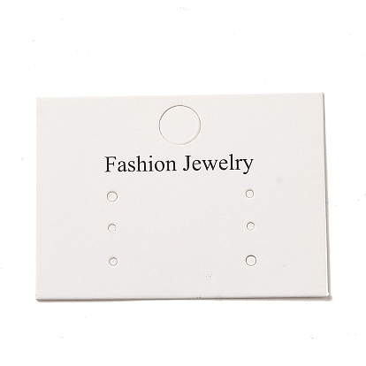 Paper Display Card with Word Fashion Jewelry, Used For Earrings, Rectangle