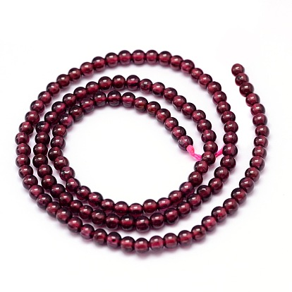 Mozambique Import Natural Grade A Garnet Round Beads Strands