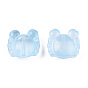 Transparent Spray Painted Glass Beads, Crab