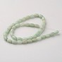 Granos naturales del jade hebras, teñido, oval
