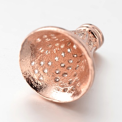 Micro cuivres ouvrent zircone cubique cônes de perles