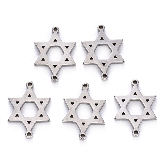 201 Stainless Steel Links, for Jewish, Star of David