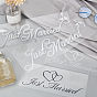 Craspire 4 листы 4 стиль слово ПВХ наклейка, оконные наклейки, для свадебной машины, отделка стен, слово & образец сердца