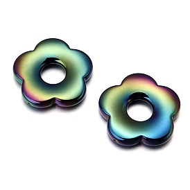 Perles acryliques plaquées, fleur