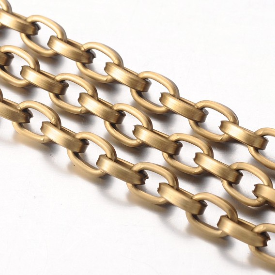 Aluminium Cable Chains, Unwelded, Flat Oval