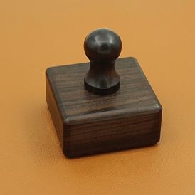 Cube de brunissage en bois de santal, avec une poignée, pour cuir bords polis