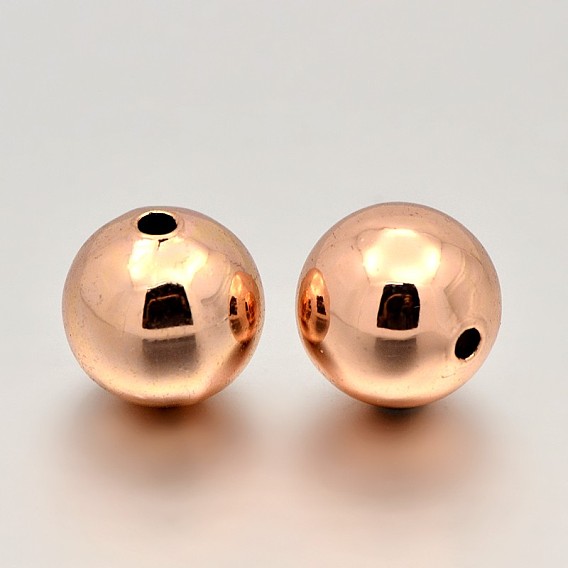 Brass Round Beads, 10mm, Hole: 1mm