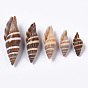 Natural Spiral Shell Beads, Turritella Shell, Undrilled/No Hole Beads