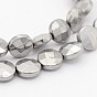 Galvanoplastie non-magnétiques brins de perles d'hématite synthétique, plat rond à facettes, 8x4mm, Trou: 1mm, Environ 48 pcs/chapelet, 15.1 pouce