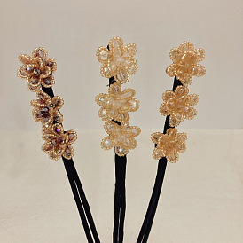 Fabricant de chignons en perles doux et chic pour femmes - outil de coiffure de fleurs fait à la main