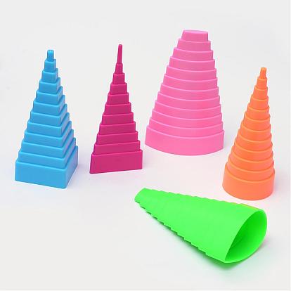 5Pcs/Set Plastic Border Buddy Quilling Tower Sets DIY Paper Craft, 130x50~80x40~50mm