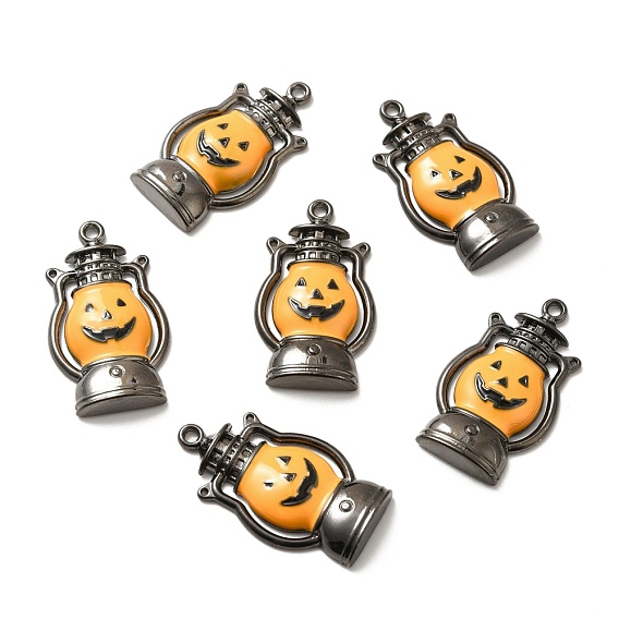 Pendentifs en émail , Halloween pumpkin jack-o'-lantern