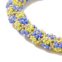 Bracelet extensible en perles de fleur tressées en graines de verre pour femme