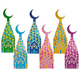 Boîte à bonbons en carton pour le ramadan, maison avec la lune