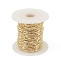 Brass Column & Round Ball Chains, Unwelded, with Spool