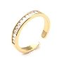 Открытое кольцо-манжета из прозрачного кубического циркония для женщин, без кадмия, без никеля и без свинца