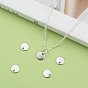 304 Stainless Steel Charms, Blank Stamping Tag, Flat Round, 6x0.5mm, Hole: 1mm