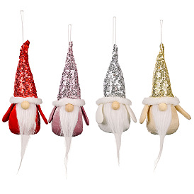 Décoration de pendentif en tissu gnome scintillant, pour les décorations suspendues au sapin de Noël