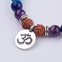 Чакра ювелирные изделия йога, браслеты из драгоценных камней и бодхи, С подвеской из тибетского сплава
