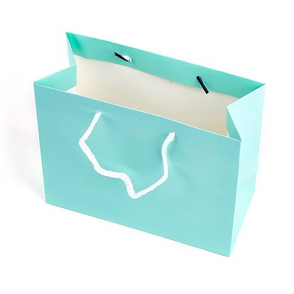 Bolsas de papel kraft, con asas, bolsas de regalo, bolsas de compra, Rectángulo