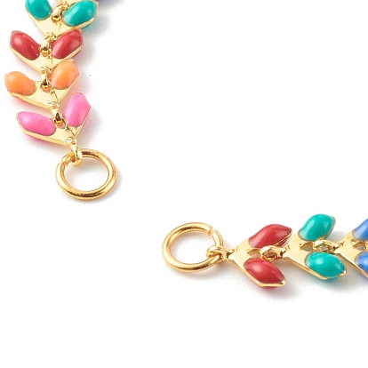 Brass Enamel Handmade Chains, for Bracelet Making