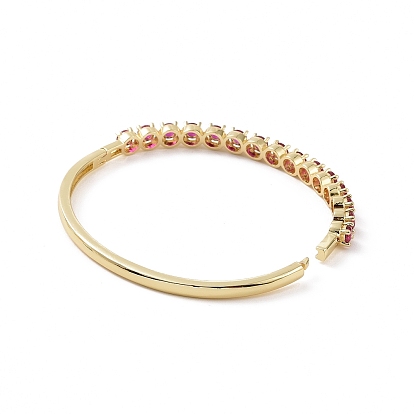 Bracelet articulé en zircone cubique, bijoux en laiton doré pour femme