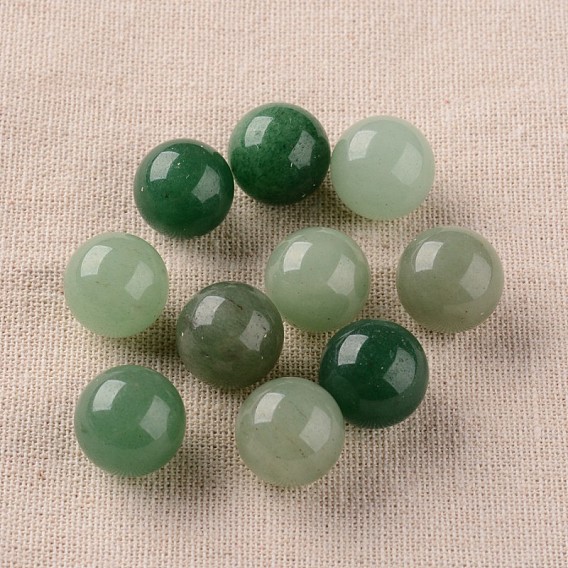 Natural Aventurine Beads Round Ball Beads, Gemstone Sphere, No Hole/Undrilled, 16mm