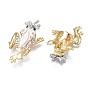 Frog Enamel Pin with Rhinestone, 3D Animal Alloy Brooch for Backpack Clothes, Nickel Free & Lead Free, Light Golden