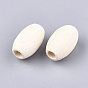 Unfinished Natural Wooden Beads, Oval