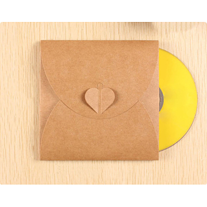 Старинные квадратные сердечные пряжки конверты cd, крафт-бумага cd мешки