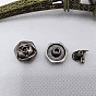 Remaches de colisión de aleación de zinc en forma de rosa, remaches semitubulares, Para cinturón, ropa, bolso, bolso, artesanía de cuero, accesorios hechos a mano