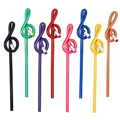Solid Color Plastic Imitation Wood Pencil, High Musical Note Pencil, for Office & School Supplies