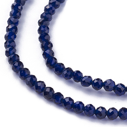 Faceted Glass Beads Strands, Round